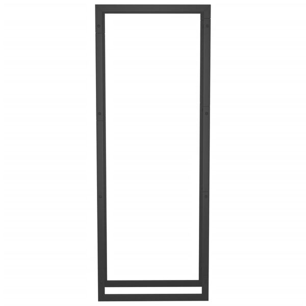 vidaXL Firewood Rack Matt Black 50x28x132 cm Steel
