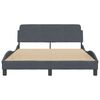 vidaXL Bed Frame "Dover" Dark Grey 137x190 cm Double Velvet