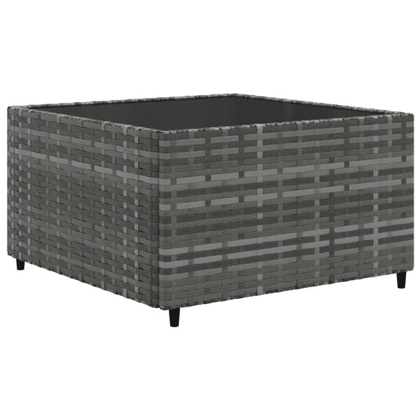 vidaXL 6 Piece Garden Lounge Set with Cushions Grey Poly Rattan