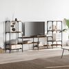 vidaXL TV Cabinet Smoked Oak 206.5x28.5x95 cm Engineered Wood