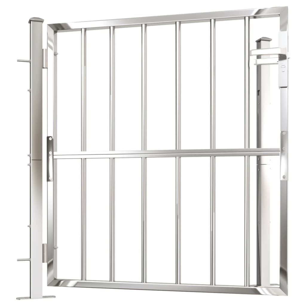 vidaXL Garden Gate 100x100 cm Stainless Steel