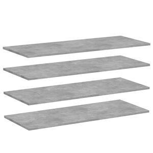 vidaXL Bookshelf Boards 4 pcs Concrete Grey 100x40x1.5 cm Engineered Wood
