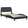 vidaXL Bed Frame "Dover" Black and White 100x190 cm Faux Leather