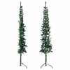 vidaXL Slim Artificial Half Christmas Tree with Stand Green 210 cm