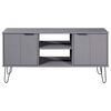 vidaXL TV Cabinet New York Grey Solid Pine Wood