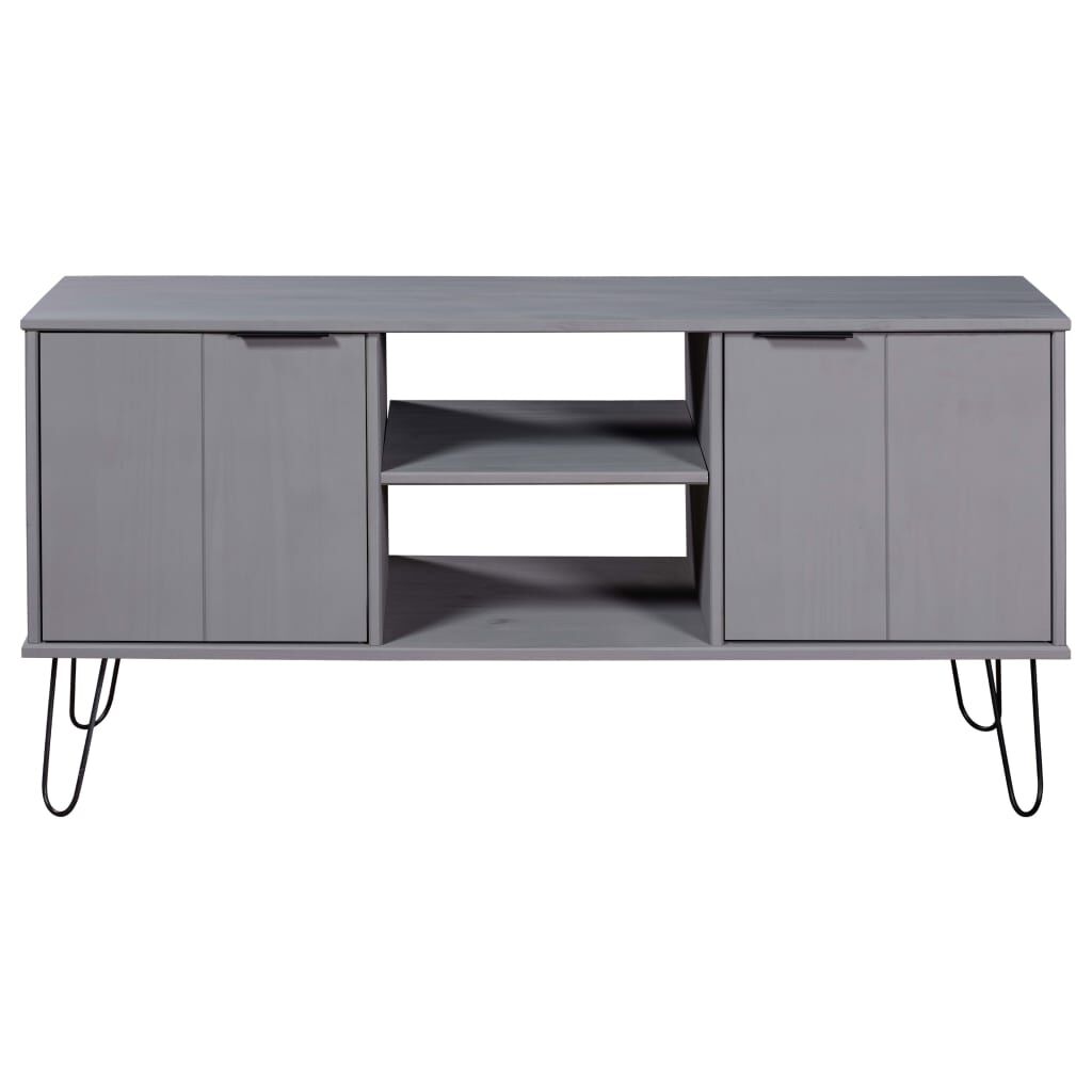 vidaXL TV Cabinet New York Grey Solid Pine Wood
