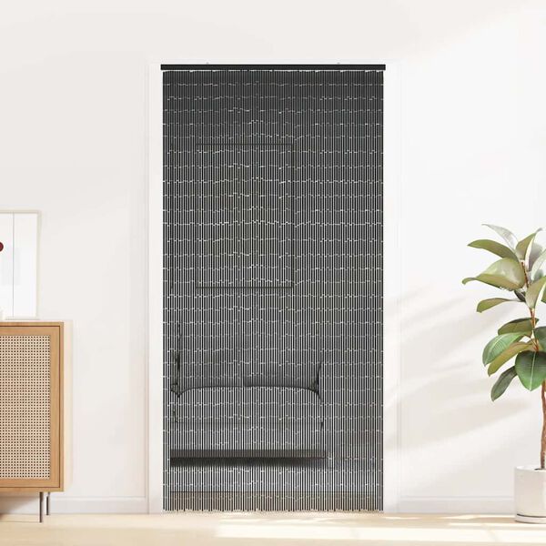 vidaXL Insect Door Curtain Dark Grey 100x200 cm Bamboo