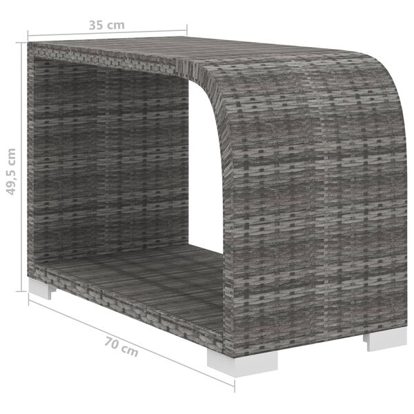 vidaXL 8 Piece Garden Lounge Set with Cushions Poly Rattan Grey
