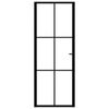 vidaXL Interior Door ESG Glass and Aluminium 76x201.5 cm Black