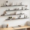vidaXL Wall Shelves 4 pcs Grey 115x9x3 cm