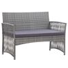 vidaXL 4 Piece Garden Lounge Set with Cushion Poly Rattan Anthracite