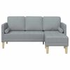 vidaXL Sofa Set with Cushion Light Grey Polyester