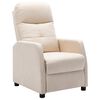 vidaXL Electric Recliner Chair Cream Fabric