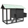 vidaXL Chicken Cage Grey 170x81x110 cm Solid Pine & Fir Wood