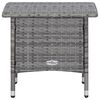 vidaXL 3 Piece Garden Lounge Set with Cushions Poly Rattan Grey