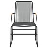 vidaXL 3 Piece Garden Dining Set Black PVC Rattan