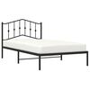 vidaXL Metal Bed Frame without Mattress with Headboard Black 100x200cm