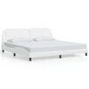 vidaXL Bed Frame without Mattress "Zadar" White 193x203 cm Faux Leather
