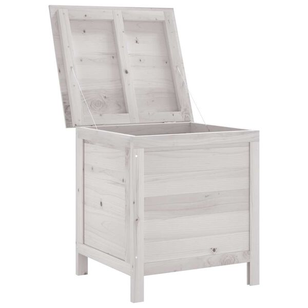 vidaXL Garden Storage Box White 50x49x56.5 cm Solid Wood Fir
