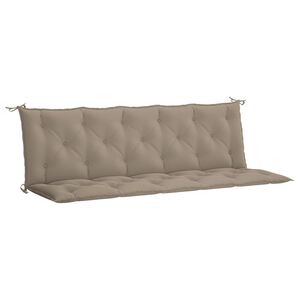 vidaXL Garden Bench Cushion Taupe 180x(50+50)x7cm Oxford Fabric