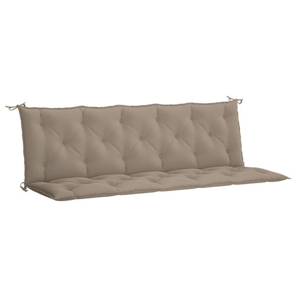 vidaXL Garden Bench Cushion Taupe 180x(50+50)x7cm Oxford Fabric