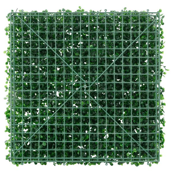 vidaXL Artificial Shrub Leaf Fence&nbsp;24 pcs Green 50x50 cm