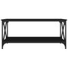 vidaXL Coffee Table Black 100x50x45 cm Engineered Wood and Iron