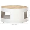 vidaXL Coffee Table White 68x68x36 cm Solid Mango Wood