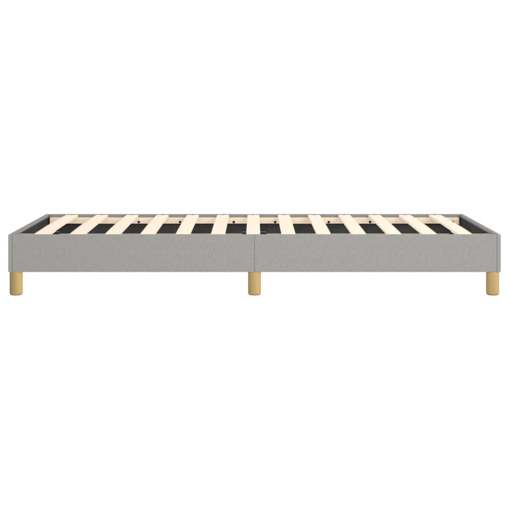 vidaXL Bed Frame without Mattress Light Grey Twin XL Fabric (US Only)