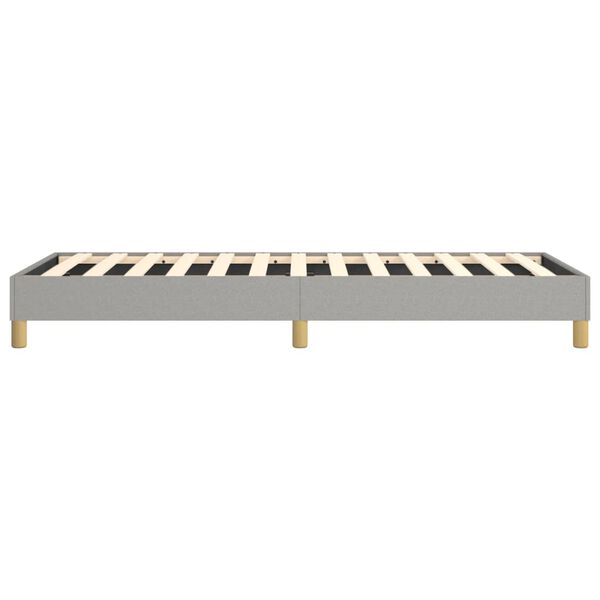 vidaXL Bed Frame without Mattress Light Grey Twin XL Fabric (US Only)