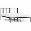 vidaXL Metal Bed Frame without Mattress with Headboard Black 150x200cm