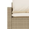 vidaXL 6 Piece Garden Sofa Set with Cushions Beige Poly Rattan