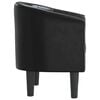 vidaXL Tub Chair Black Faux Leather