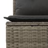 vidaXL 10 Piece Garden Sofa Set with Cushions Grey Poly Rattan
