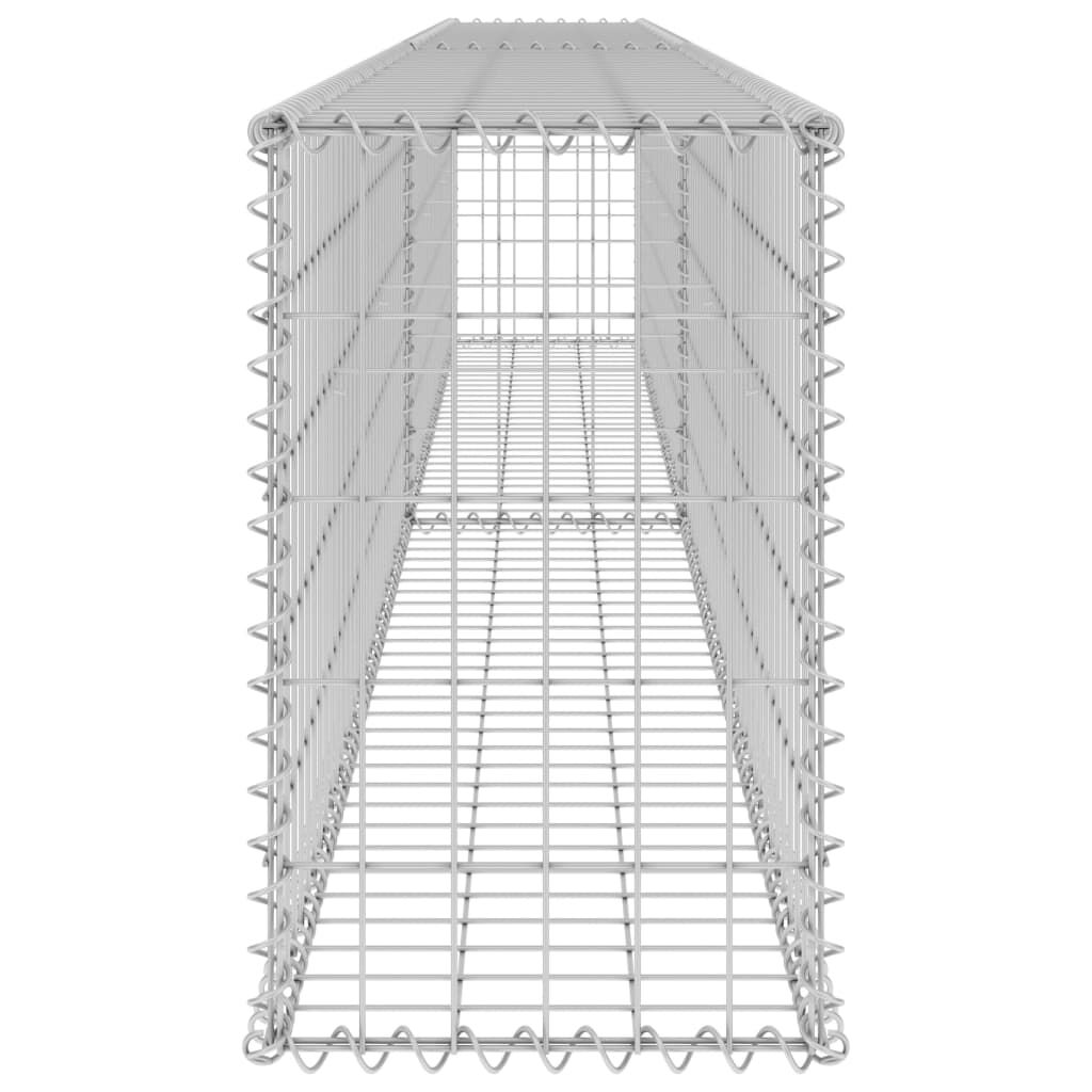 vidaXL Gabion Wall with Covers Galvanised Steel 300x30x50 cm