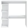 vidaXL Bar Table with Storage Rack White 100x50x101.5 cm Engineered Wood