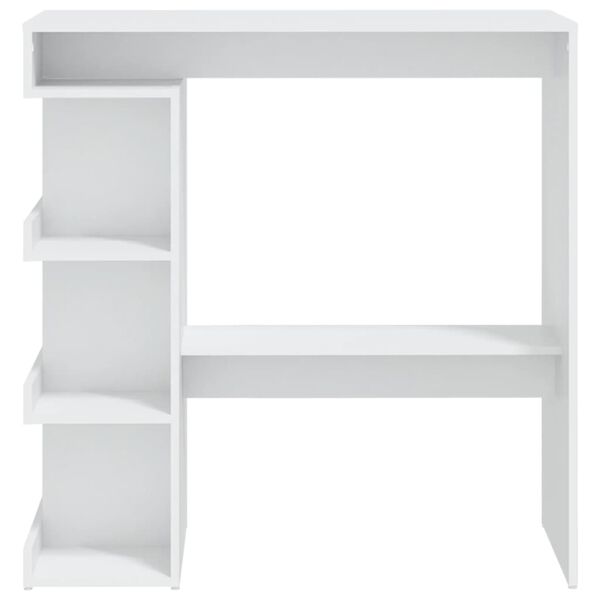 vidaXL Bar Table with Storage Rack White 100x50x101.5 cm Engineered Wood