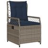 vidaXL Reclining Garden Chairs 2 pcs Grey Poly Rattan
