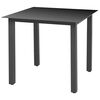 vidaXL 5 Piece Garden Dining Set with Cushions Poly Rattan Black