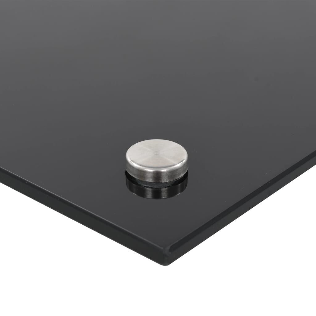 vidaXL Kitchen Backsplashes 2 pcs Black 70x60 cm Tempered Glass
