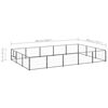 vidaXL Dog Kennel Black 15 m² Steel