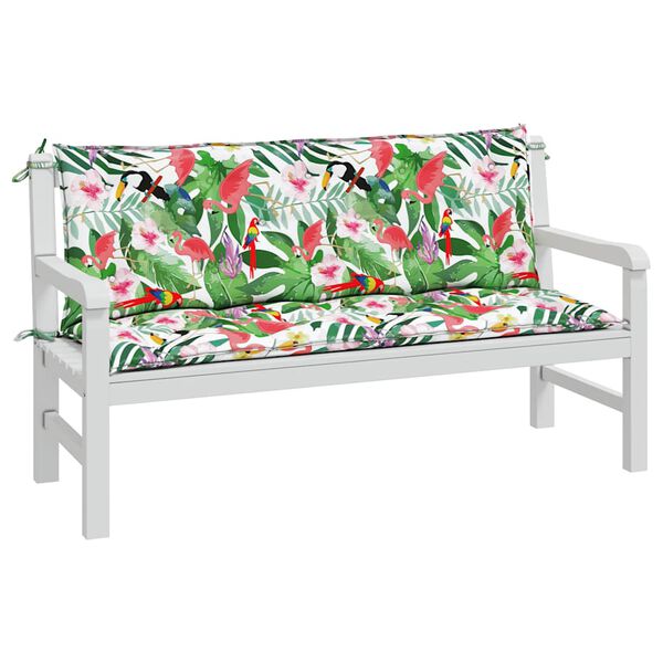 vidaXL Garden Bench Cushions 2pcs Multicolour 150x50x7cm Fabric
