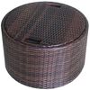 vidaXL Garden Beds with Pillow Brown Poly rattan