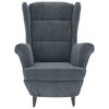 vidaXL Armchair Dark Grey Velvet