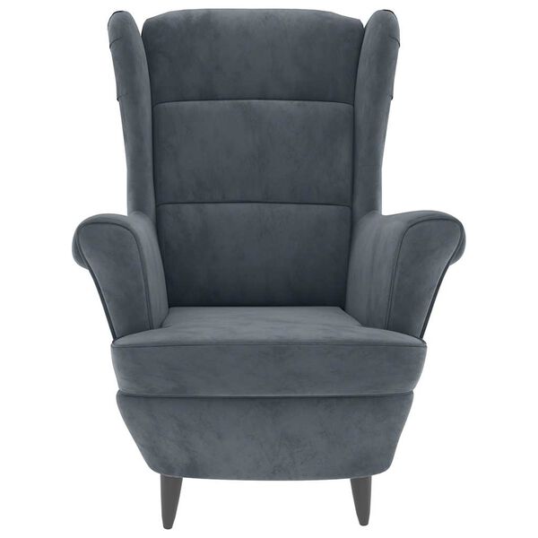 vidaXL Armchair Dark Grey Velvet