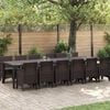 vidaXL Garden Dining Set 13 pcs Brown Polt rattan