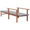 vidaXL Sun Lounger Poly Rattan and Solid Acacia Wood Grey