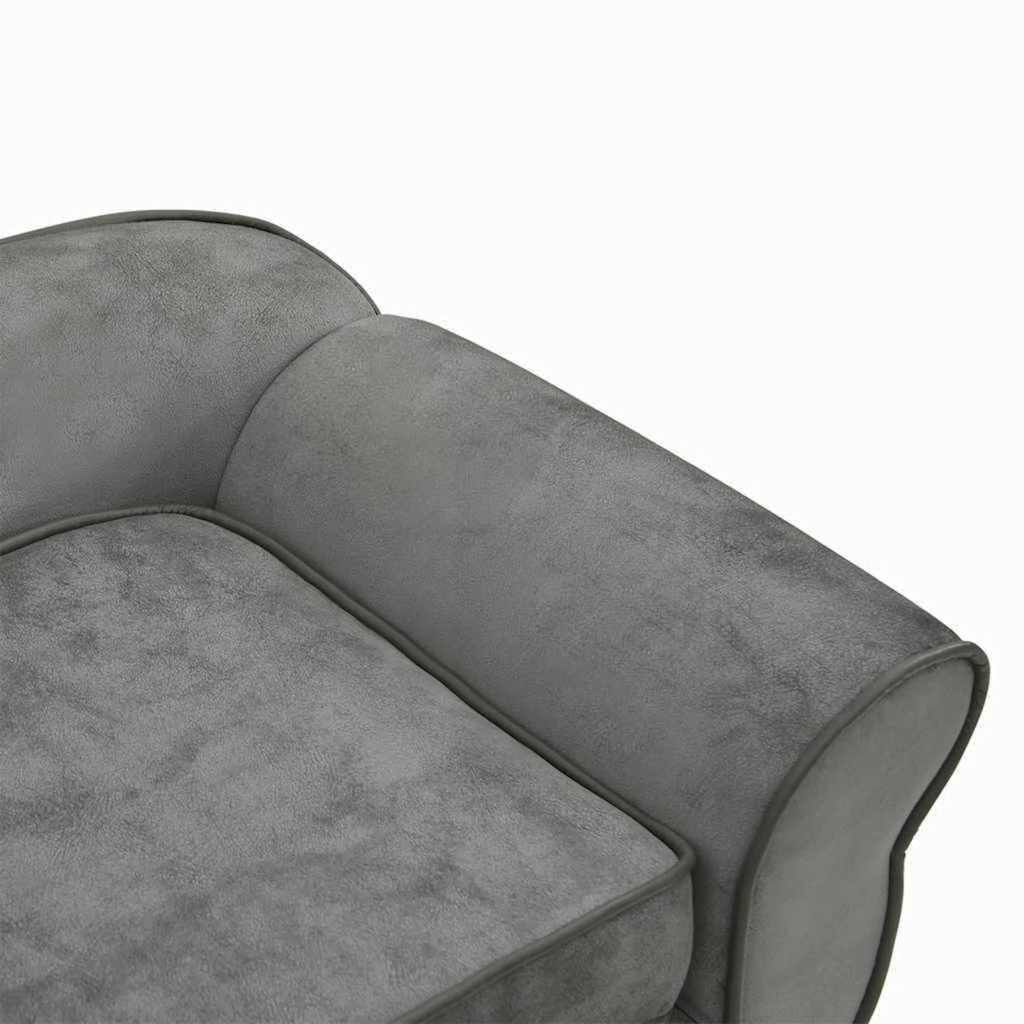 vidaXL Dog Sofa Dark Grey 72x45x30 cm Plush
