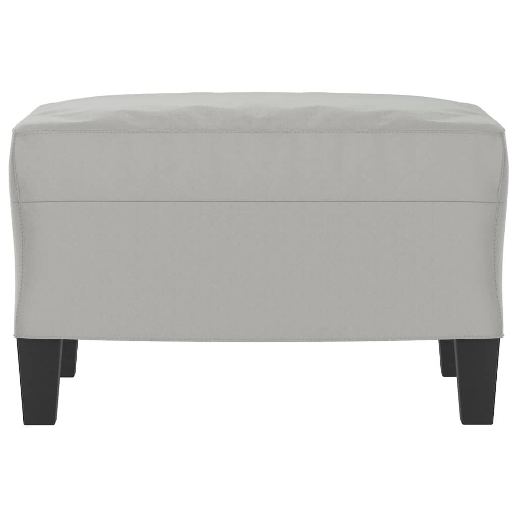 vidaXL Footstool Light Grey 60x50x41 cm Microfibre Fabric