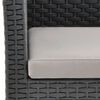 vidaXL 3 Piece Garden Lounge Set with Cushions PP Rattan Anthracite